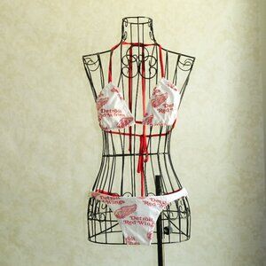 No Tags Vintage Custom Made Hockey Fan Bikini -0-4 S